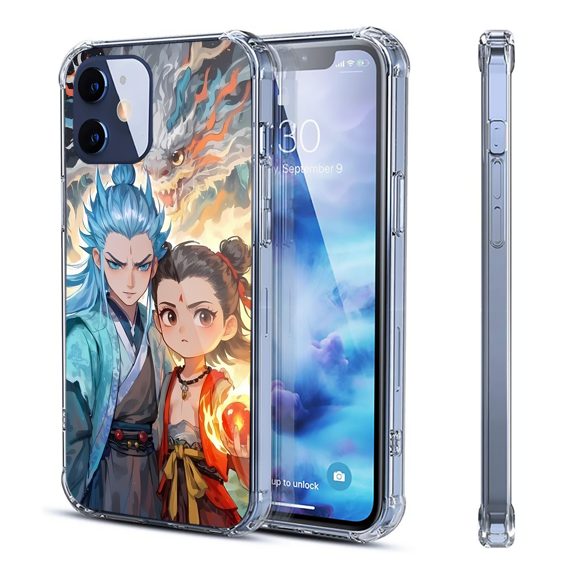 （画像用） Ne Zha 2 ナタ 魔童の大暴れ 【iPhone 12シリーズ対応】透明スマホケース（クリアソフトケース）